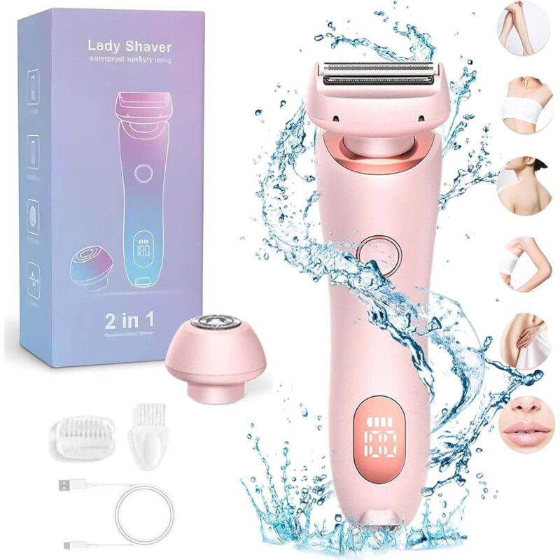 Glide Pro 3.0 Rasierer, Dusk Rasierer für Frauen, Duskofficial – 2-in-1 Silk Glide Pro Elektrorasierer, Nass- und Trockenrasur für Beine, Arme,