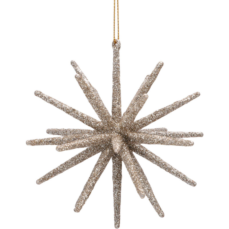 Glitzernde Weihnachtssterne, 5 Stück, zum Aufhängen am Baum, wunderschöne 3D-Weihnachtsdekoration, Partydeko