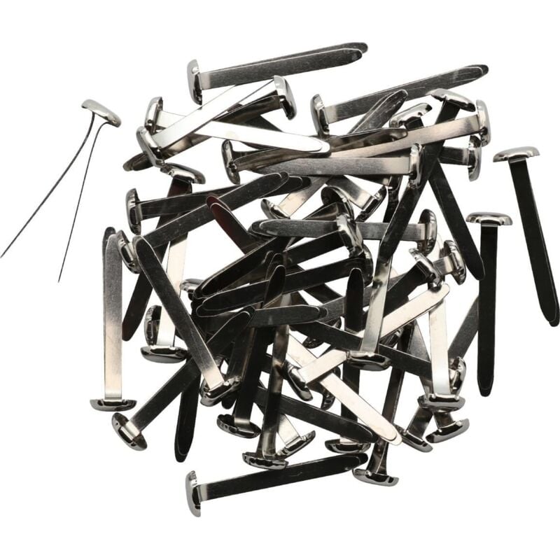 Glorex Musterbeutelklammer 30 mm silberfarben 50 Stück Schreibwaren