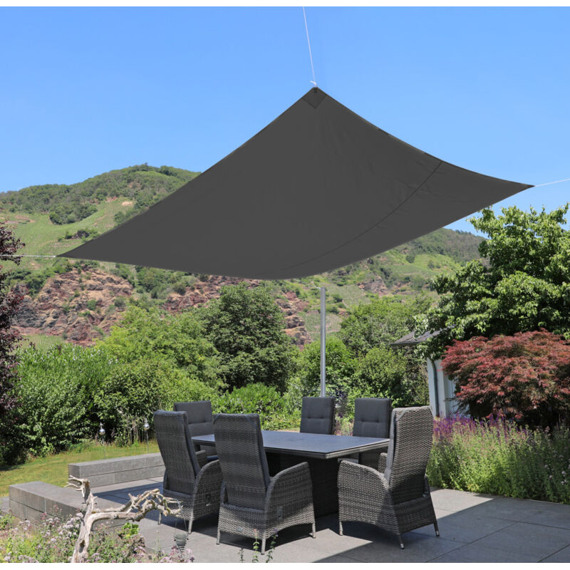 Go-De Sonnensegel Quadratisch Anthrazit 360 x 360 cm Sonnensegel
