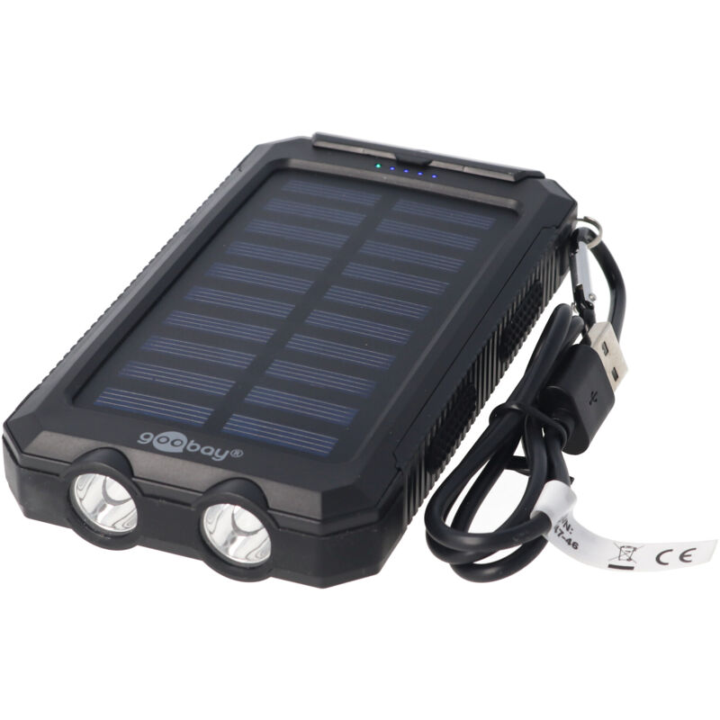 Outdoor Solar-Powerbank 8.000 mAh, 10 W, robustes Travel Essential mit vielen Sicherheits-Features für anspruchsvolle Outdoor-Einsätze.