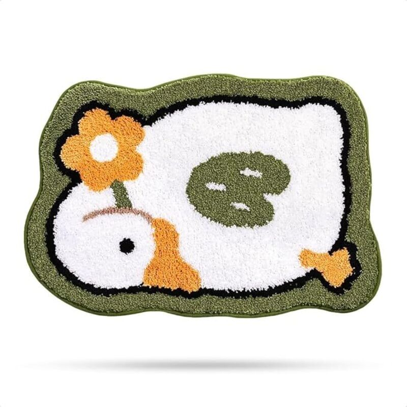 Goose Badematten, Mikrofaser, saugfähig, Badezimmerteppiche mit rutschfester Unterseite, niedliche Badezimmer-Bodenmatte für Küche, Schlafzimmer,