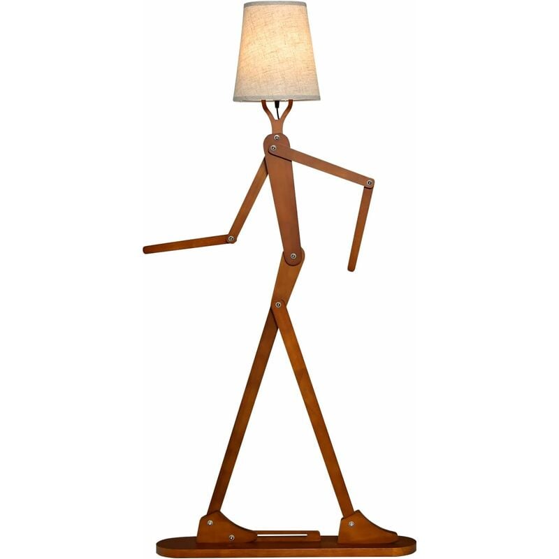 160cm Stehlampe, Humanoid Stehleuchte mit verstellbaren Gelenken, Standleuchte mit Fußschalter, E27, Stehlampe für Wohnzimmer & Schlafzimmer - Goplus