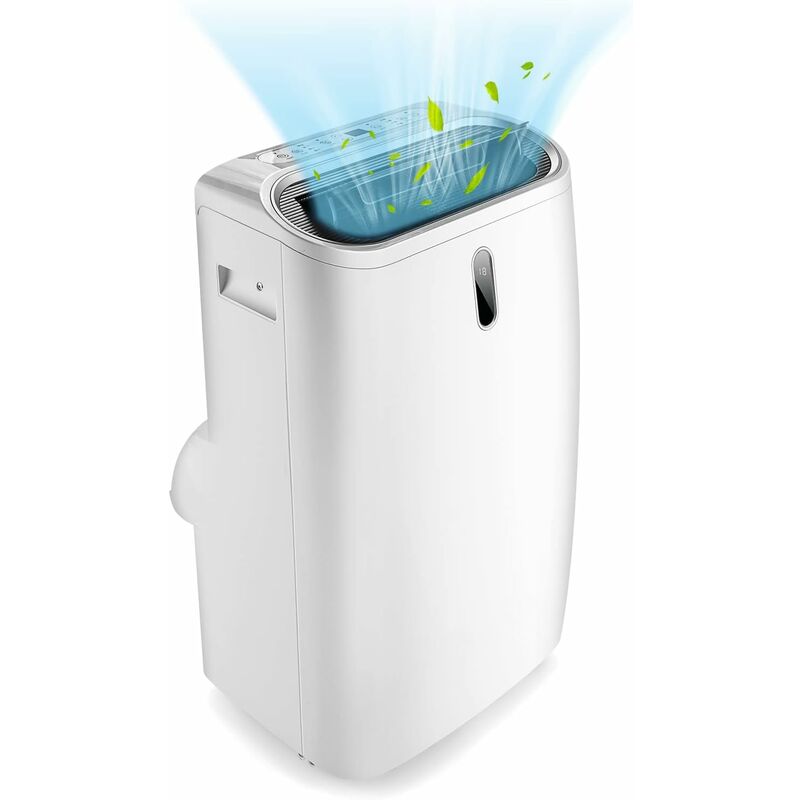 GOPLUS 14000 BTU Mobiles Klimaanlage mit Heizfunktion, 5-in-1 Mobile Klimageraet mit Schlafmodus, mit Fernbedienung und App-Steuerung, kühlt bis zu