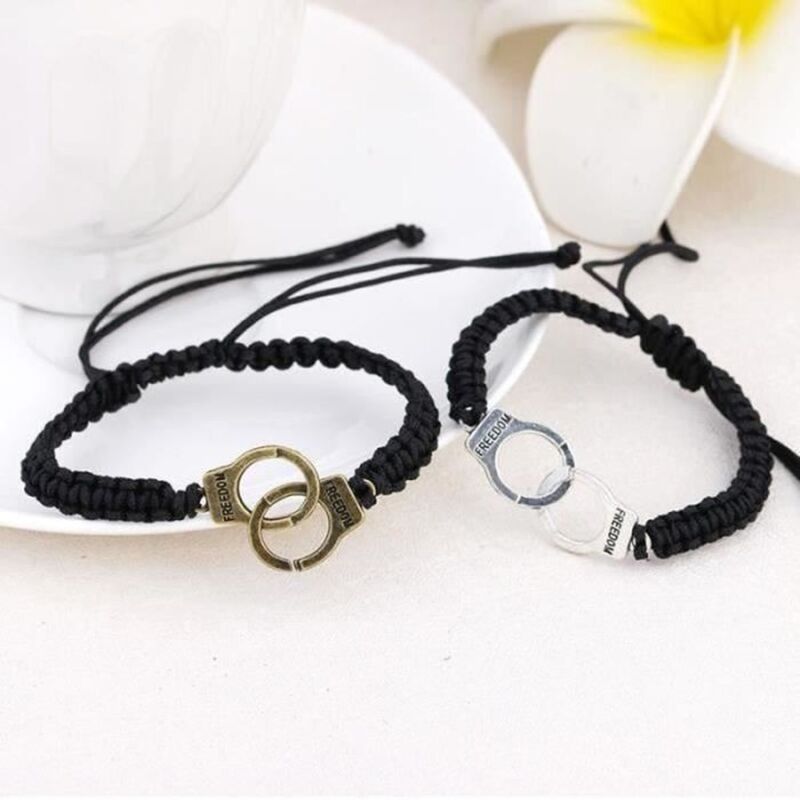 GOURMETTE-ARMBAND - 1 Stück Bronze-Partnerarmband, handgeflochten, Valentinstagsgeschenk, Dekoration für Damen und Herren