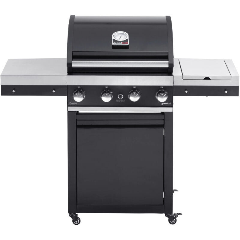 Gasgrill Premium G4 Trolley 14 kW 4 Brenner, 1 Seitenbrenner K04000331A - Grandhall