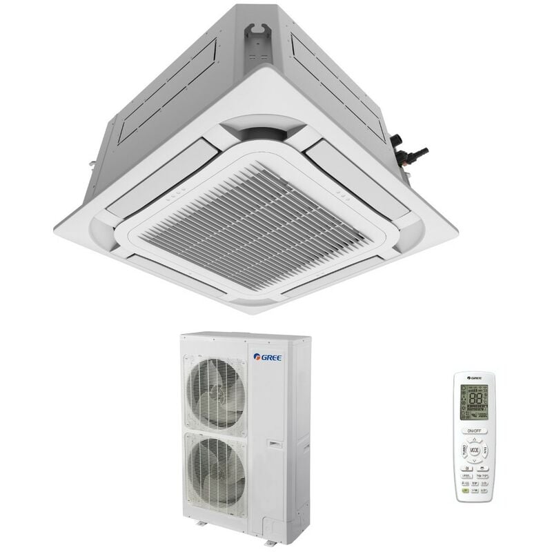 8-Wege-Kassetten-Klimagerät 60000 Btu GUD160T/A-T R-32 Wi-Fi Optional Dreiphasig mit Fernbedienung und Panel enthalten - Neu - Gree