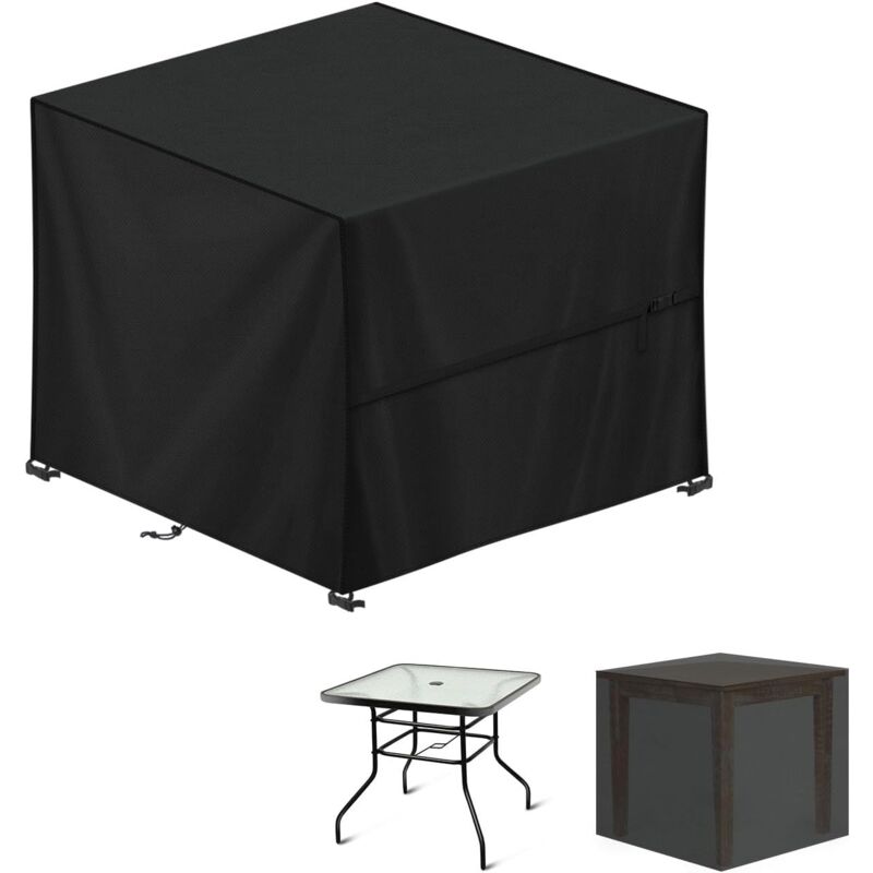 ZVD - Gartentisch-Abdeckung, 90x90x90cm quadratische Gartenmöbel-Abdeckung, wasserdichte Gartenmöbel-Schutzhülle, Gartentisch-Abdeckung, Anti-UV,