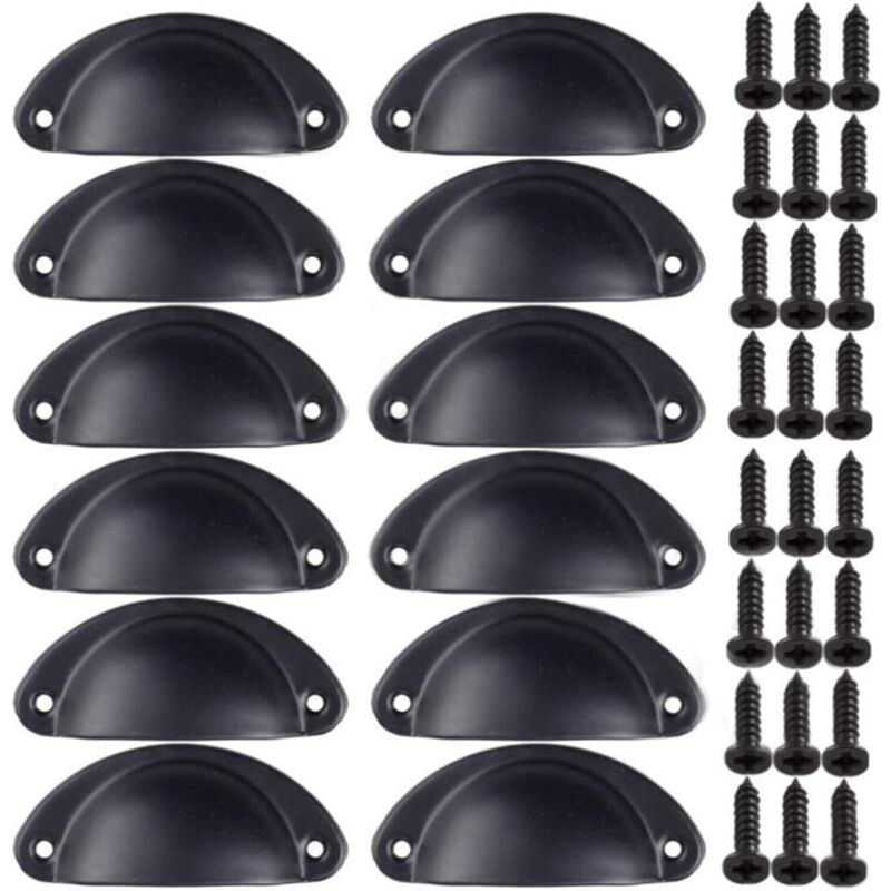 Griff, Türknauf, Retro-Dekoration für Möbel, Schublade, Vintage-Muschelgriff für Schublade, Schrank, Küchenmöbel, gebogenes Eisen,