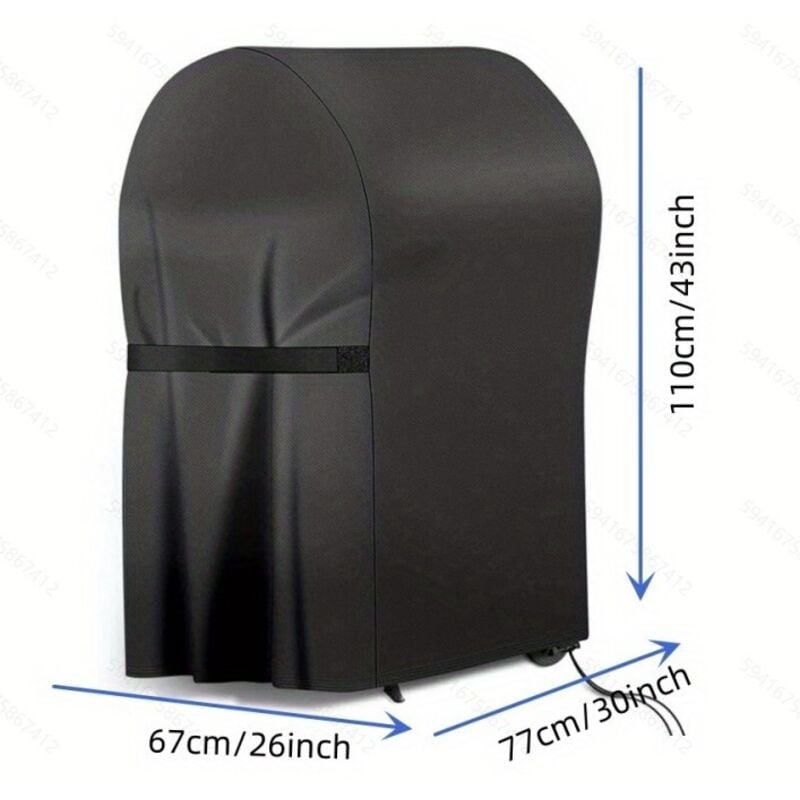 Grill-Abdeckung, 220D Oxford-Abdeckplane, Grill-Liner-Set, wasserdichte Grill-Abdeckung, strapazierfähige Gasgrill-Abdeckung – 77 x 67 x 110 cm,