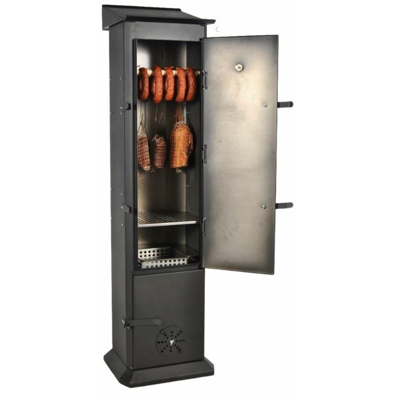 Grill Räucherofen Max Ofen Gartengrill Räucher Schwarz Räucherkammer Räucherei