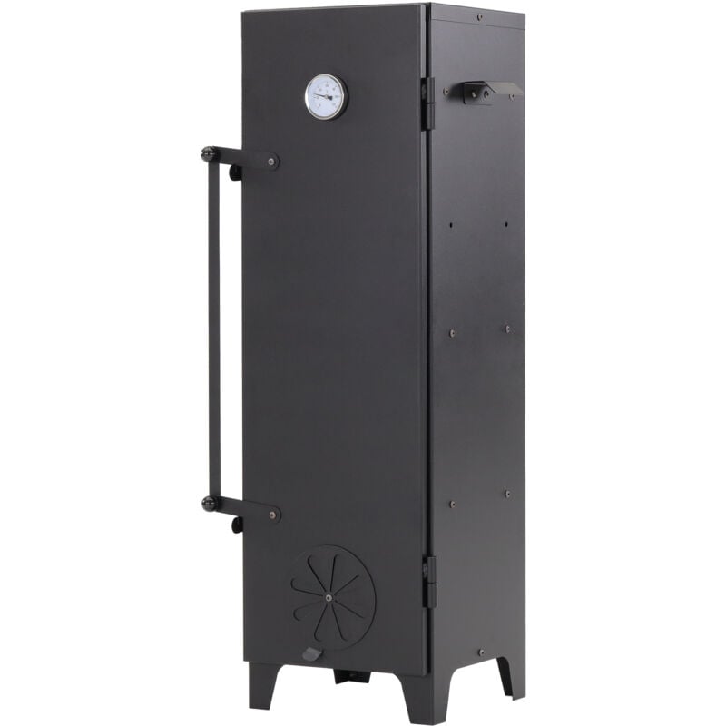 Feueranker ® - Grill Räucherofen Profi Ofen Gartengrill Räucher Schwarz Räucherkammer Räucherei