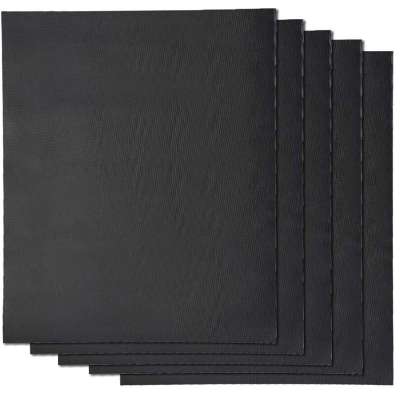 Grillmatten x5 5er Set XL Grillmatten 50x40 cm Antihaftbeschichtet Wiederverwendbar Blätter für Backofen Gas Elektrogrill Holzkohle Mikrowelle