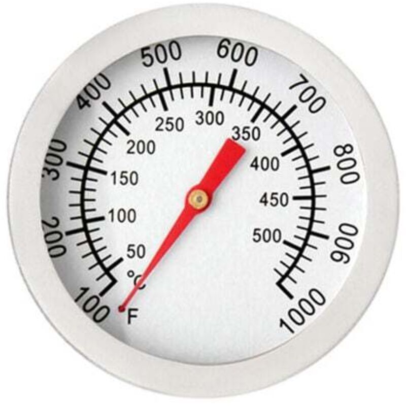 Grillthermometer, Ofenthermometer aus Edelstahl, max. 500 °C/1000 °F, analoge Anzeige, Thermometer für Backöfen, Pizzaöfen, Holzbacköfen