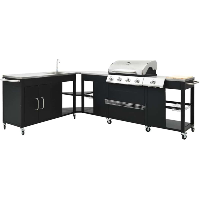 Gasgrill-Set 4+1 hoek de & at Modell vidaXL