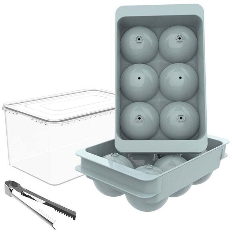 Stampi per cubetti di ghiaccio grandi, stampo per cubetti di ghiaccio per whisky, grandi stampi rotondi per cubetti di ghiaccio per congelatore,