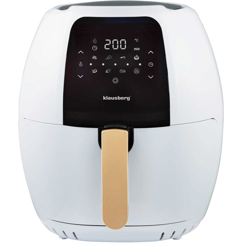 Große weiße Heißluftfritteuse 7,7 l 1800 W KLAUSBERG Air Fryer KB-7709