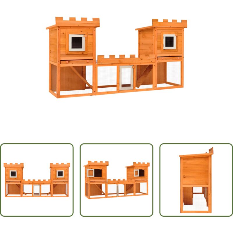 Kleintierstall - Großer Kaninchenstall Kleintierkäfig Doppelhaus