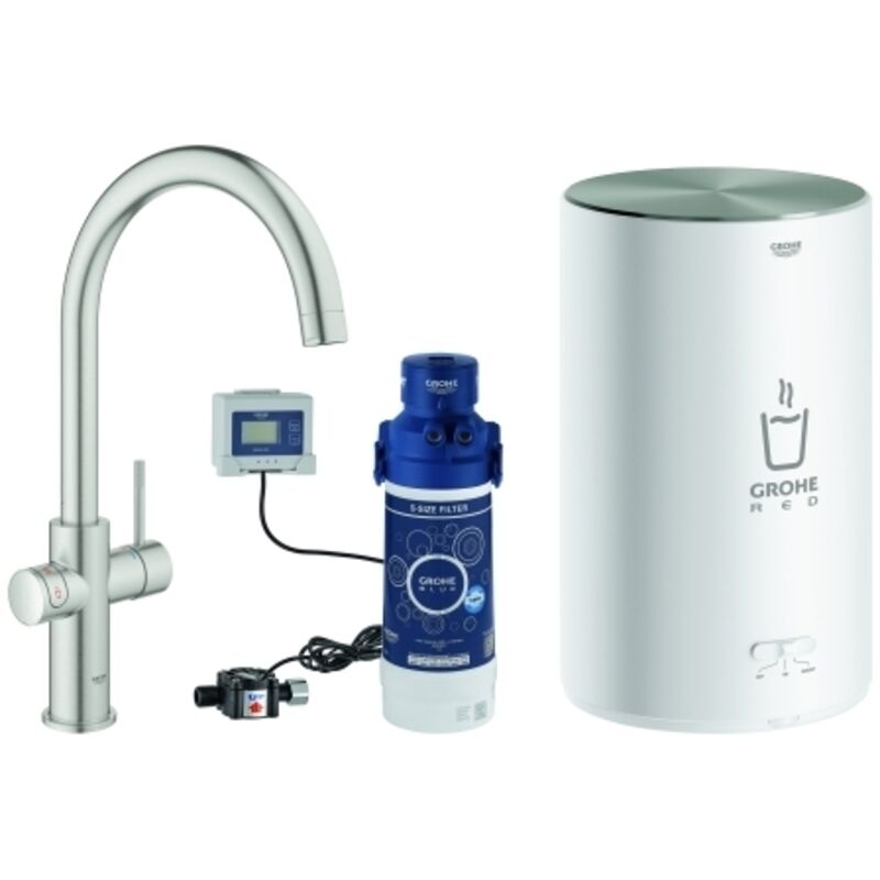 Grohe Red Duo Armatur und Boiler Größe M, C-Auslauf, 30083DC1