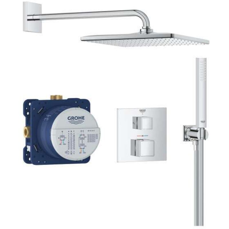 GROHE Grohtherm Cube Duschsystem Unterputz mit Rainshower Mono 310 Cube chrom 34868000