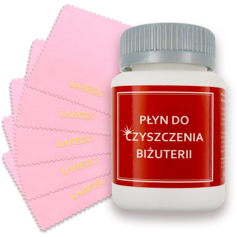 Grosse Flüssigkeit + 5 Tücher Zum Reinigen Und Polieren Von Schmuck