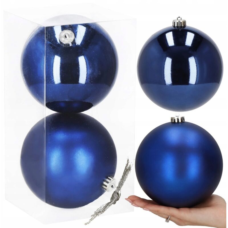 GROSSE WEIHNACHTSKUGELN 2Stk 16 cm WEIHNACHTSKUGEL XXL FÜR DEN WEIHNACHTSBAUM Set UNZERBRECHLICH