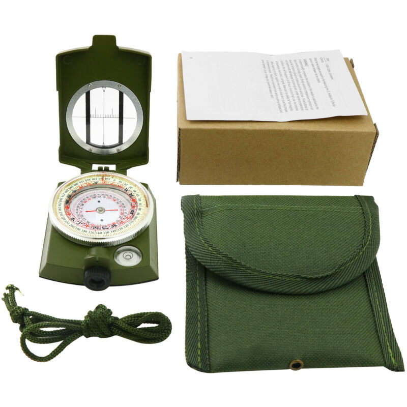 Grüner Kompass (1 Stück), multifunktionaler Outdoor-Kompasszeiger, Outdoor-Kompass-Ausrüstung, Mini-Taschenkompass für Wandern und Camping, kleiner