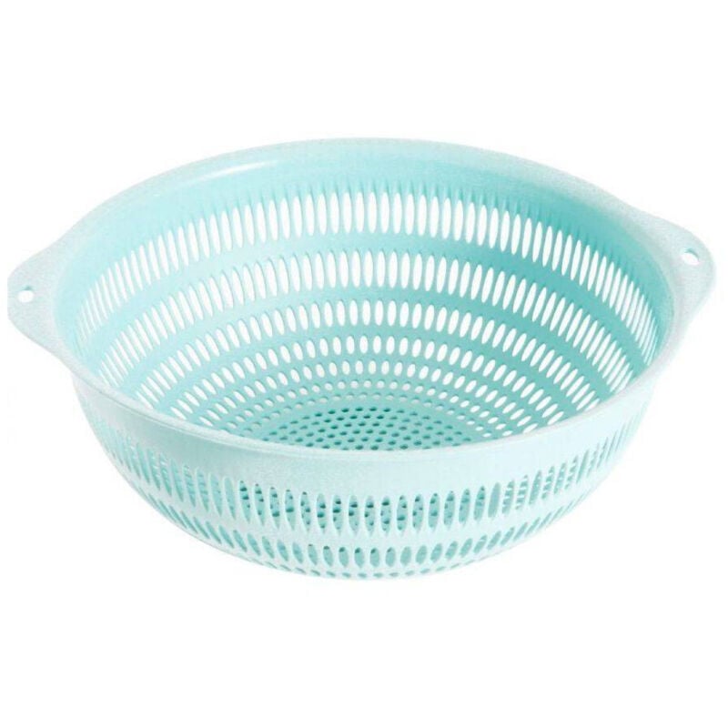 Trade Shop Traesio - Trade Shop - grüner wasserkorb zum waschen von gemüse und obst, abmessungen 30X13 cm, küchenzubehör -