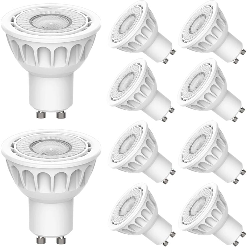 GU10 LED-Lampen, dimmbar, Warmweiß 3000 K, 6 W (entspricht 60 W Halogen-LED-Lampe), kein Flimmern, energiesparender LED-Strahler für die