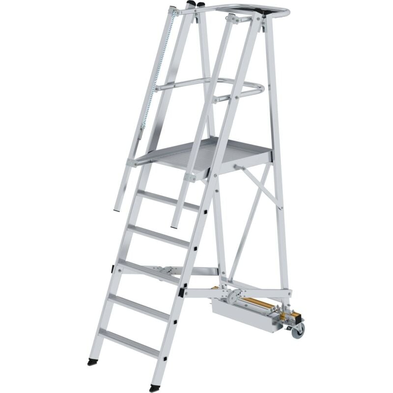 Plattformleiter klappbar mit schmalem Fahrwerk 6 Stufen - 052706 - Günzburger Steigtechnik