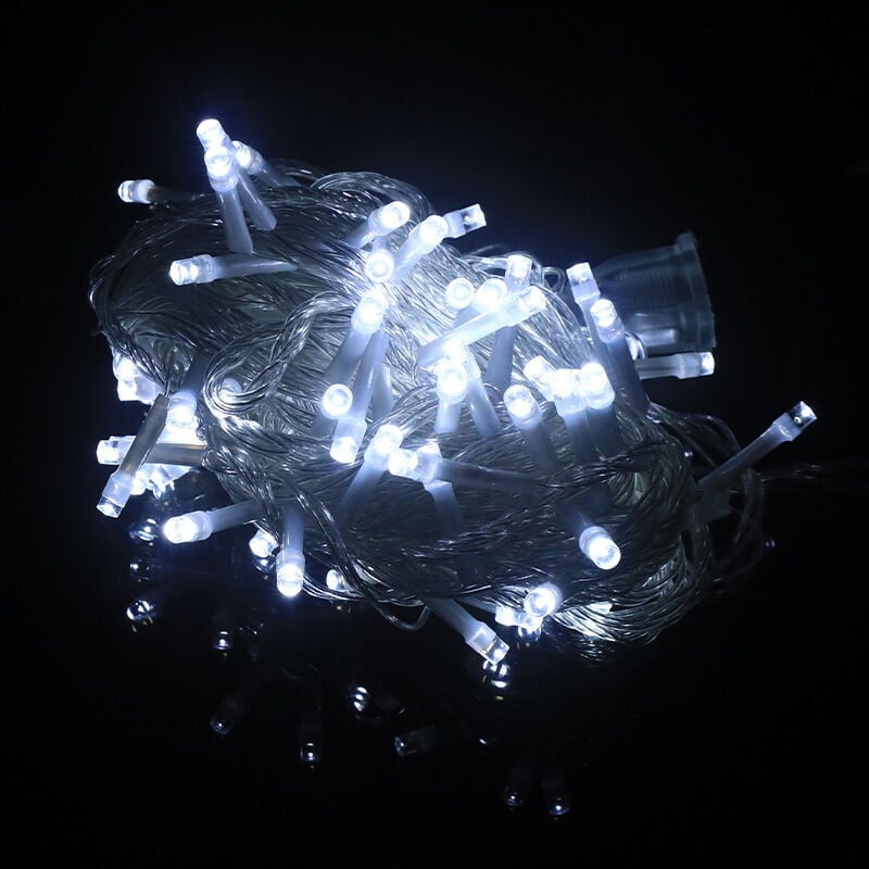 LED-Lichterketten, blinkende Lichterketten, dekorative Lichterketten, kleine Laternen, Schleierkraut, Weihnachtsbeleuchtung (10 Meter, 80 Lichter,