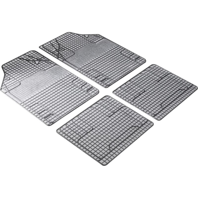 Walser - Universal Fußmatten Gummi New Style Komplett-Set weiß Fußmattenset