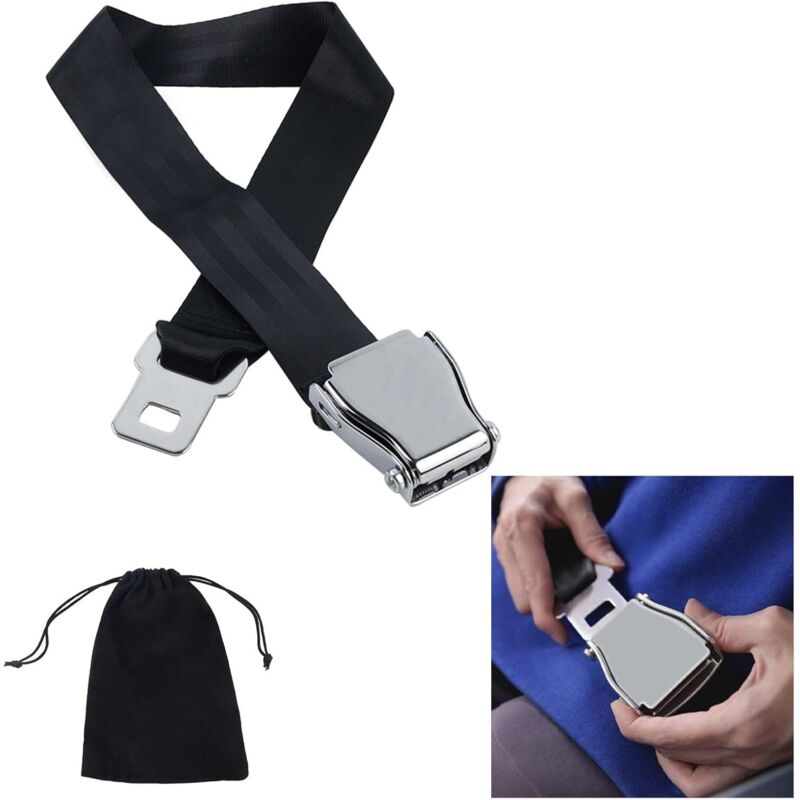 Gurtverlängerung Flugzeug,Gurtverlängerung Flugzeug für Reisen Schwangere,Grösse Einstellbar Sitzverlängerung für Flugzeug mit Edelstahl