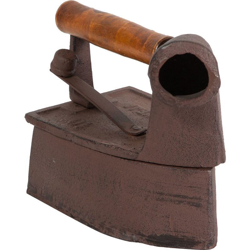 Biscottini - Bügeleisen aus Gusseisen mit antikiertem Rost-Finish L21,5xPR12,5xH9,5 cm