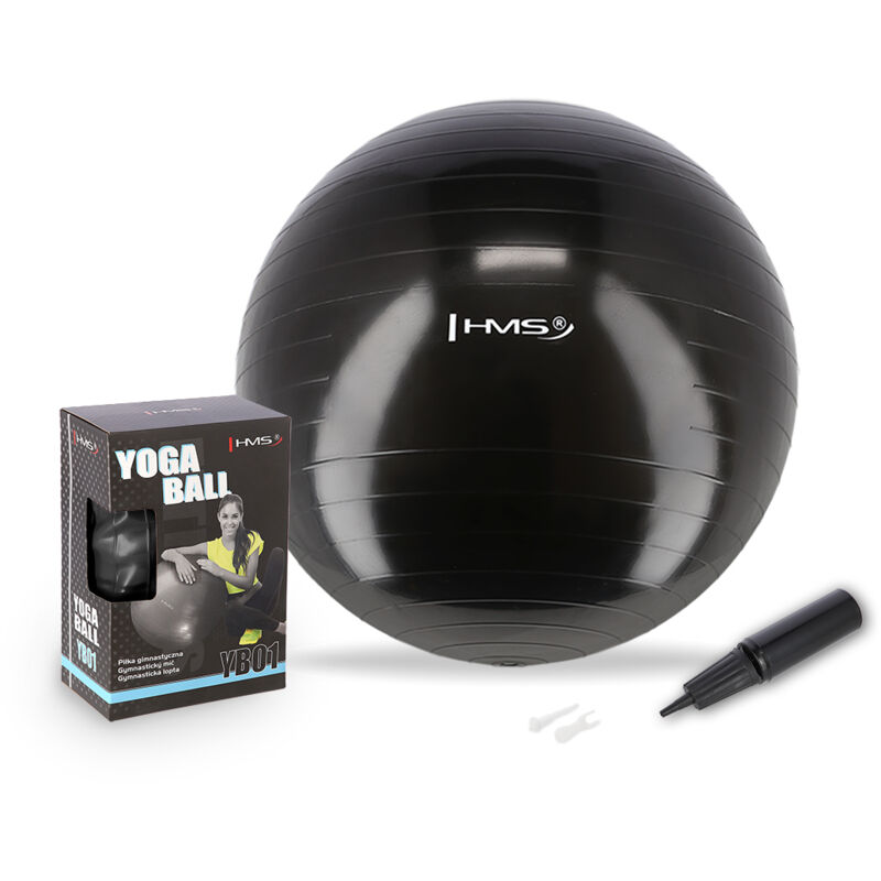 Yb01 Neu 55cm Schwarzer Gymnastikball Hms