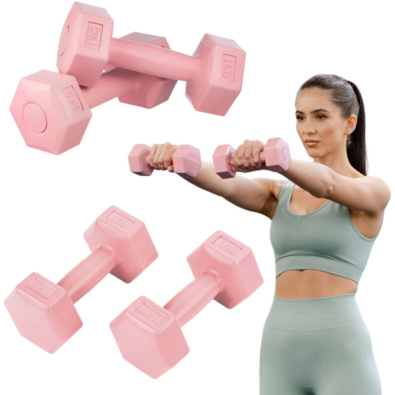 GYMTEK Kurzhantel 2er-Set, Hantel Set, Kurzhanteln, Gewichte 1 kg