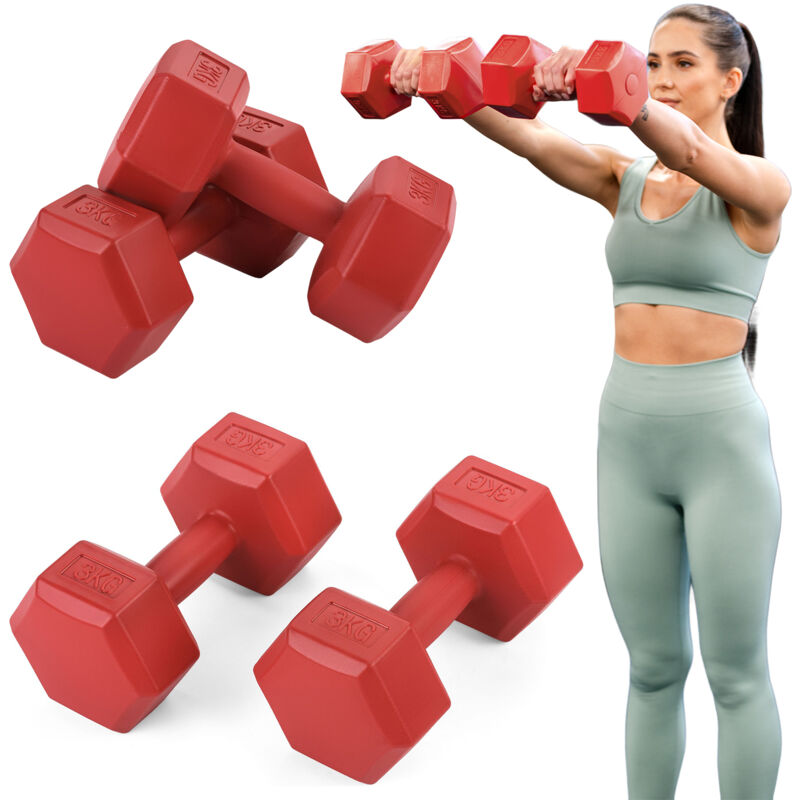 GYMTEK Kurzhantel 2er-Set, Hantel Set, Kurzhanteln, Gewichte 3 kg