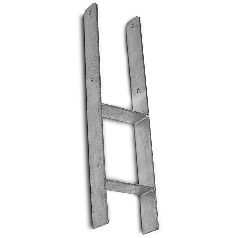 H-Anker Pfostenträger Pfostenanker Pfostenschuhe Carport H-Träger feuerverzinkt 600 mm / 111 mm