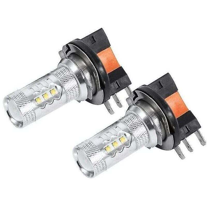 H15 80W LED-Lampen für Autoscheinwerfer, weiß, 2er-Pack. H15 80W LED-Lampen, Autobeleuchtung.