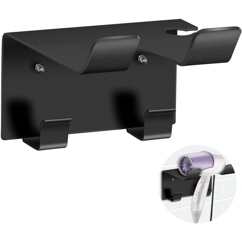 Beijiyi - Haartrockner-Halter, Haarglätter-Halter mit Kabel, ordentlicher Glätteisen-Halter, Aufbewahrungsregal, wandmontierter Haartrockner-Halter,