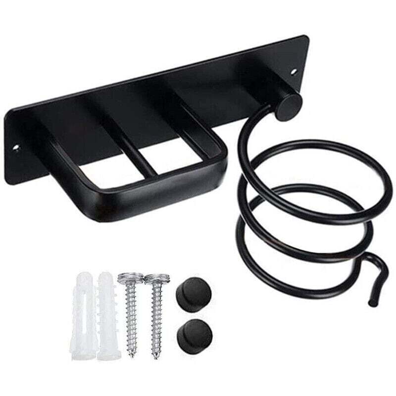 Haartrocknerständer, Glätteisenständer mit Stylingkabel, Haartrocknerständer ohne Perforation, Glätteisenständer aus Aluminium für Schlafzimmer,