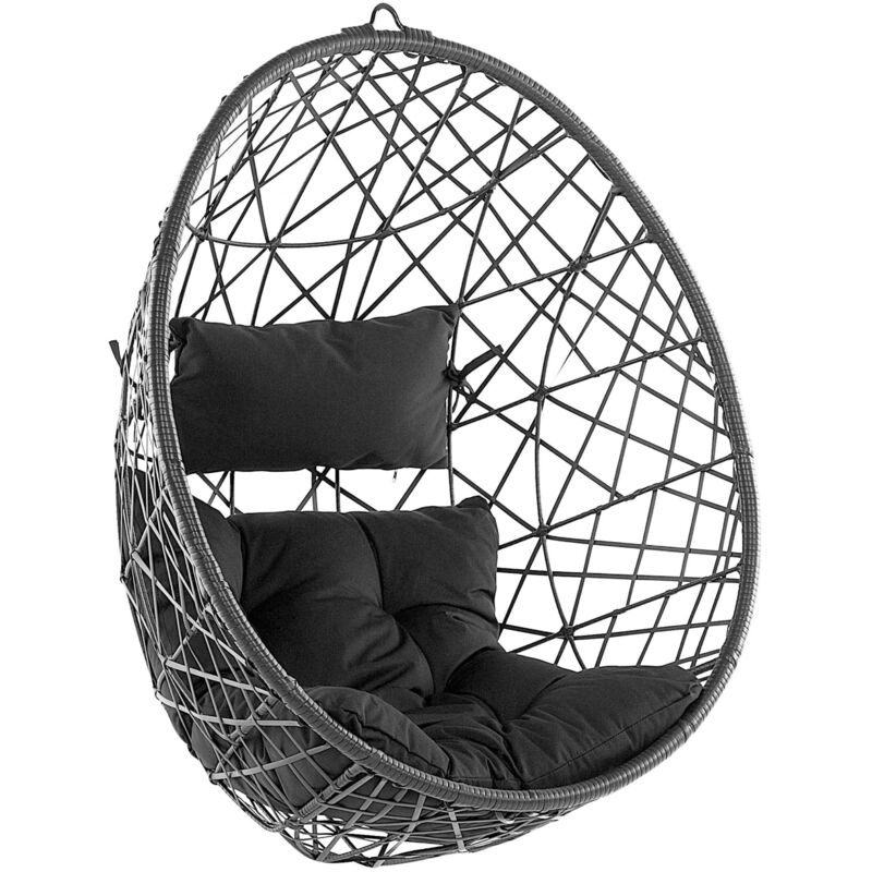 Hängesessel ALATRI Polyrattan Schwarz