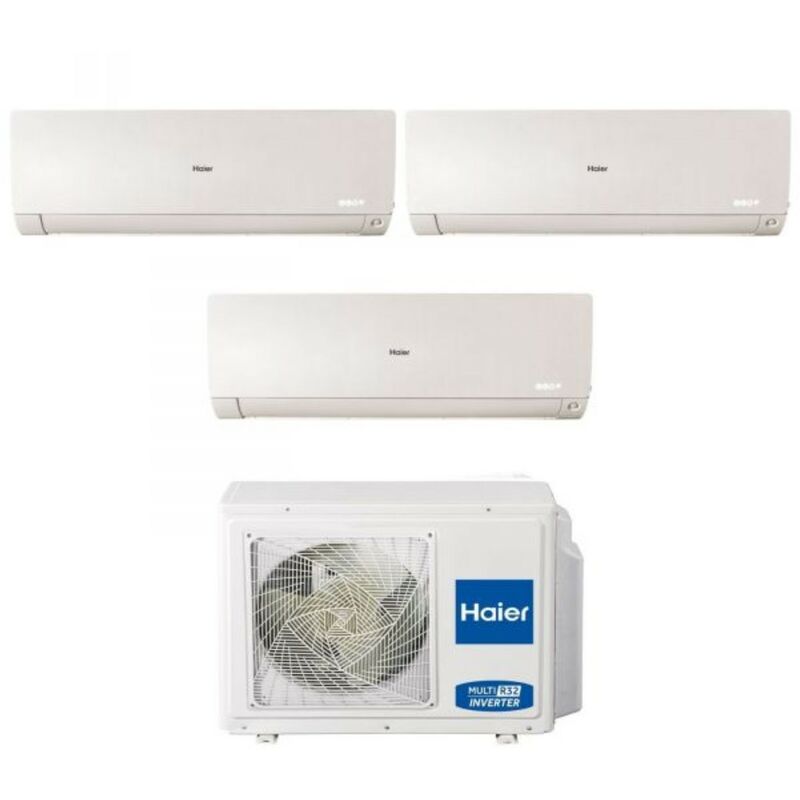 Trial Split Inverter Klimagerät Serie flexis plus white 9+9+12 mit 3U55S2SR3FA R-32 Wi-Fi Integrated Farbe Weiß 9000+9000+12000 - Haier