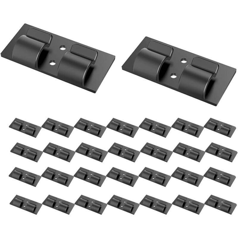 Haken für Lichterketten im Außenbereich, 30 Stück schwarze Lichtclips, robuste Lichthaken für Lichterketten im Innen- und Außenbereich