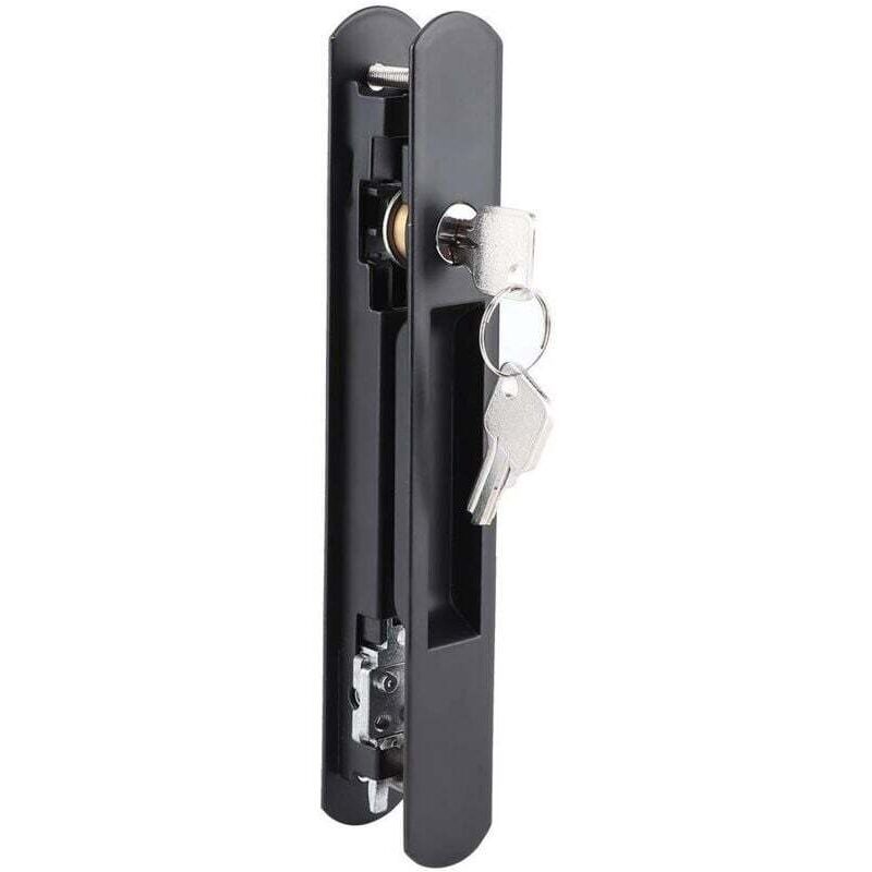 Hakenschloss für Tür und Fenster, Schiebetür-Fenster-Hakenschloss, modernes mobiles Tür-Einzel-Doppelseitenschloss für Home Hotel Apartment Office