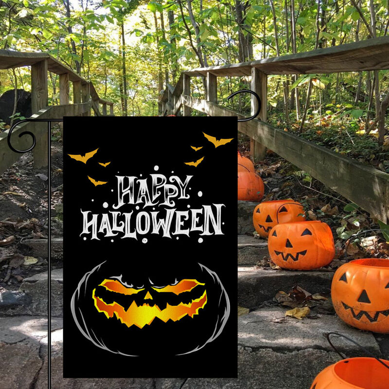 Halloween-Flagge, Halloween-Flagge, kreative Halloween-Kürbis-Dekorationsflagge, Gartenflagge
