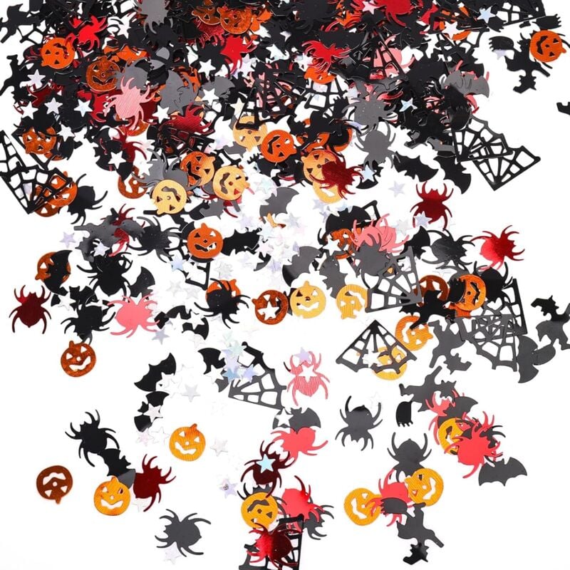 Bluedeer - Halloween Konfetti Tischdeko,Streudeko Halloween Party Tisch Deko 500 Stück,Halloween Dekoration Konfetti Spinne Spinnennetze Hexen Kürbis