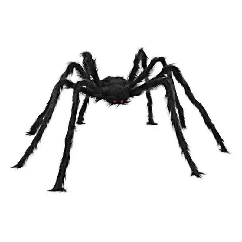 Halloween-Spinne, Riesenspinne, Halloween-Spinne für draußen mit roten Augen, Halloween-Horror-Dekoration für Garten, Hof, Spukhaus,