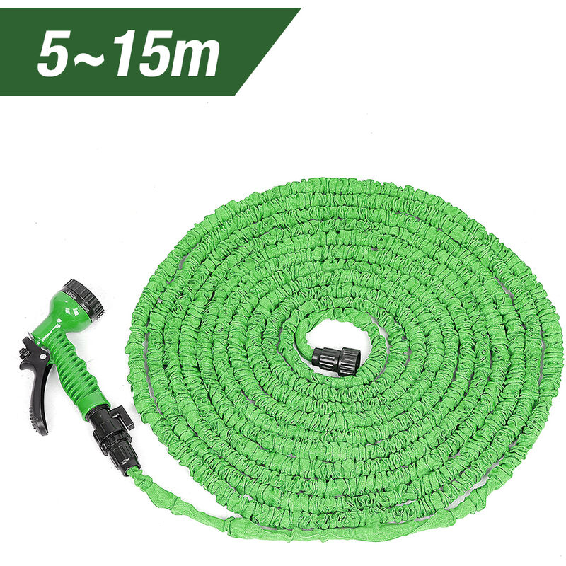 Haloyo erweiterbarer Gartenschlauch, 50 Fuß flexibler Gartenschlauch, grün