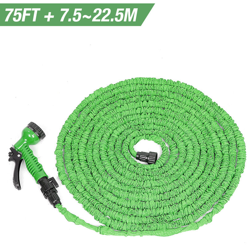 Haloyo - erweiterbarer Gartenschlauch, 75 Fuß flexibler Gartenschlauch, grün